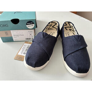 TOMS Toddler Alpargata Classic Navy Canvas Shoes Children's Size 11        SH02